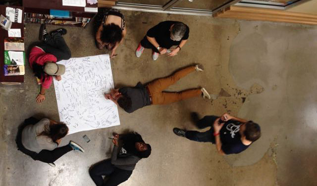 Early team brainstorming at the 2014 RIT Design Blitz RIT Design Blitz 2014