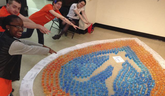 Kelly Murdoch-Kitt's seniors created an engaging environment to share their interactive projects about water sustainability, which were the product of a cross-cultural collaboration with Virginia Commonwealth University in Doha, Qatar Imagine RIT 2014